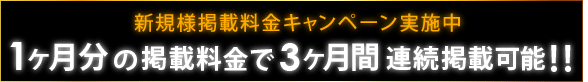 期間限定キャンペーン実地中